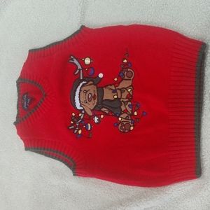2/$15 Reindeer Christmas Class Club Sweater Vest Size 2/3T